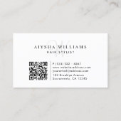 ブレイズ美容師モダンミニマル 名刺 (裏面)