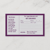 ブレイダーブレイズロティシャングリッター名刺 予約カード (裏面)