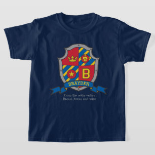 ブレイデン少年B名&意味ナイツシールド Tシャツ