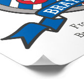 ブレイデン 男の子の名前 ヘラルドリー シールド ポスター (角)