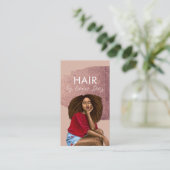 ブレイドサロン美しいブラックはっきりしたタイポグラフィ 名刺 (スタンド正面)