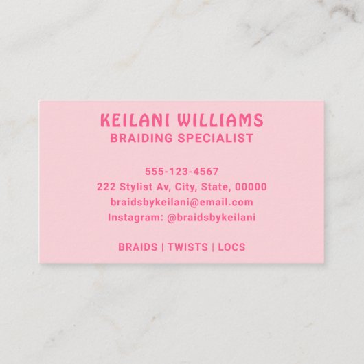 ブレイドブレイディングブレイダーグルーヴィカラフルレトロ 名刺 (裏面)