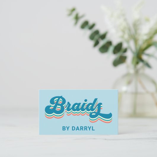 ブレイドブレイディングブレイダーグルーヴィレトロブルー 名刺 (スタンド正面)