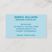 ブレイドブレイディングブレイダーグルーヴィレトロブルー 名刺 (裏面)