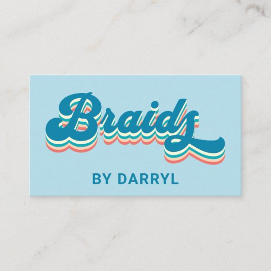 ブレイドブレイディングブレイダーグルーヴィレトロブルー 名刺 (正面)