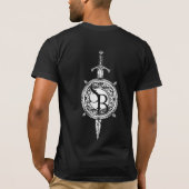 ブレイドロアメンズフィットブラックティー Tシャツ (裏面)