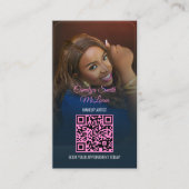 ブレイド用のホットピンクInstagram QRコード名刺 名刺 (正面)