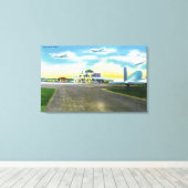 ブレイナードの視野、飛行機着陸 キャンバスプリント (インサイチュ (ウッドフロア))