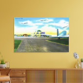 ブレイナードの視野、飛行機着陸 キャンバスプリント (インサイチュ (リビング))