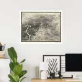 ブレイナード， MNパノラママップ – 1914 ポスター (ホームオフィス)