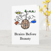 ブレイニーハムラジオおもしろい誕生日カーカスタマイズドIt カード (黄色い花)