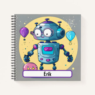 ブレイニーボットのErikとカスタムNametag Notebook ノートブック