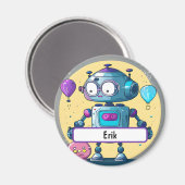 ブレイニーボットのErikと名カスタムタグ マグネット (正面/裏面)