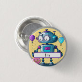 ブレイニーボットのErikと名カスタムタグ 缶バッジ (正面&裏面)