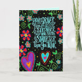 「ブレイバー頭が切れる、より強いおもしろい感動的引用文 カード (正面)