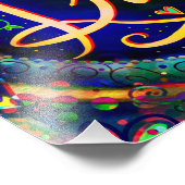 ブレイブかわいらしブルーフローラインスピレーション写真プリント フォトプリント            (角)