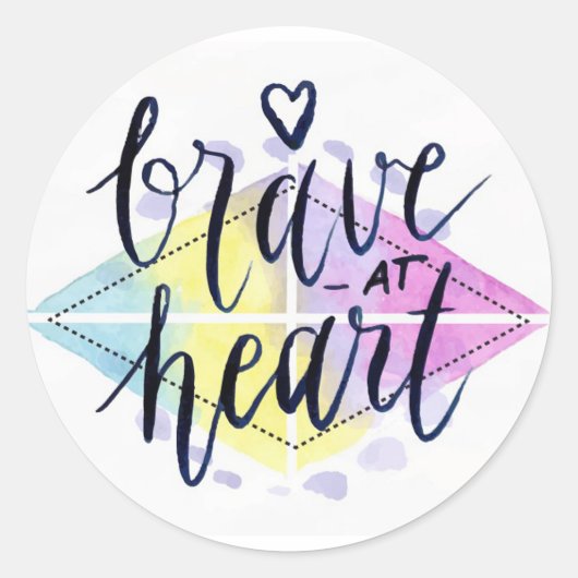 ブレイブアットハートウォーター色 ラウンドシール (正面)