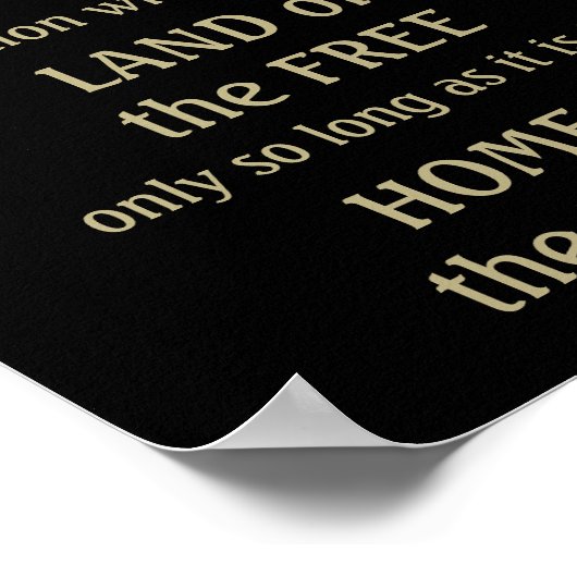 ブレイブグランジフリーダム引用文の国旗 ポスター (角)