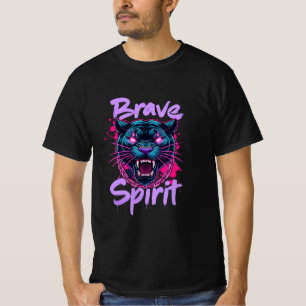 ブレイブスピリットネオンパンサーグラフィティTシャツ Tシャツ