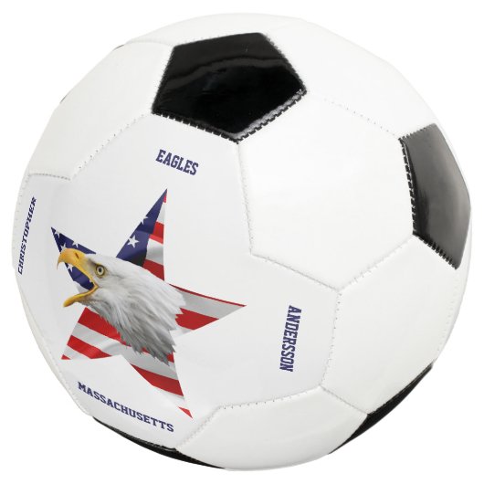 ブレイブハゲ・イーグル、アメリカ国旗、スター サッカーボール (3/4)
