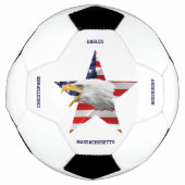 ブレイブハゲ・イーグル、アメリカ国旗、スター サッカーボール (正面)