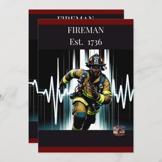 「ブレイブヒーローのお祝い：ブラック・ファイア・ファイター・誕生 シーズンカード (正面/裏面)