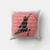 ブレイブリー感動的引用文装飾用クッション クッション (裏面)