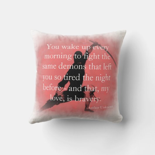 ブレイブリー感動的引用文装飾用クッション クッション (裏面)