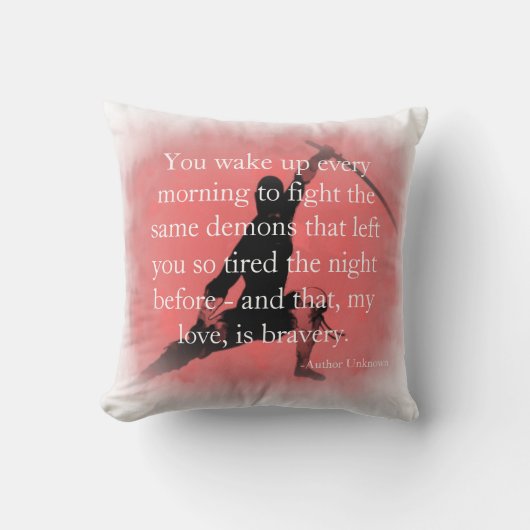 ブレイブリー感動的引用文装飾用クッション クッション (正面)