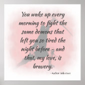 ブレイブ感動的リー引用文 ポスター (正面)