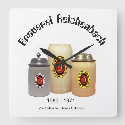 ブレイレイライヘンバッハゾリコフェンウール スクエア壁時計 (正面)