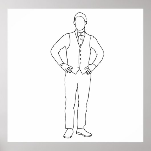 ブレインアンダーソン線スケッチ ポスター (正面)