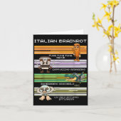 ブレインイタリアントミームおもしろいコンパイルキャラクター カード (黄色い花)