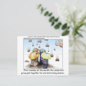 ブレインストーミングおもしろいセッションTeesマグカードのギフト ポストカード (スタンド正面)