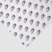 ブレインブラック&ホワイトホラーギフトラップティッシュペーパー 薄葉紙 (詳細)