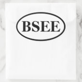 ブレインマラソン – スタイルI (カスタマイズ可能) 楕円形シール (バッグ)