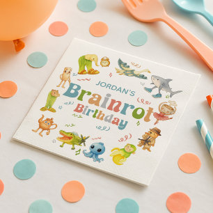 ブレインロット 誕生日パーティー スタンダードカクテルナプキン