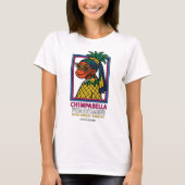 ブレインロット POP チンパンジーベラ フェミニミニ スマイリー ピアス Tシャツ (正面)