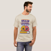 ブレインロード中… お待ちください - 面白いスクールTシャツ Tシャツ (正面フル)