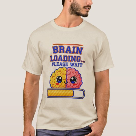 ブレインロード中… お待ちください - 面白いスクールTシャツ Tシャツ (正面)