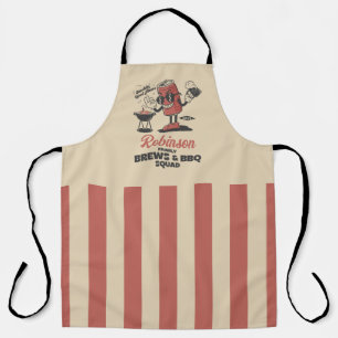 ブレウズとBBQスクワッドバーベクおもしろいファミリーカスタム エプロン