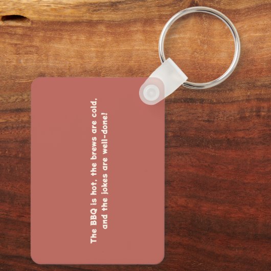ブレウズとBBQスクワッドバーベクおもしろいファミリーカスタム キーホルダー (裏面)