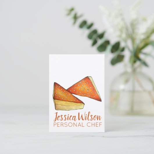 ブレカスセイボリーパティシエのイスラエル料理ユダヤ料理 名刺 (スタンド正面)