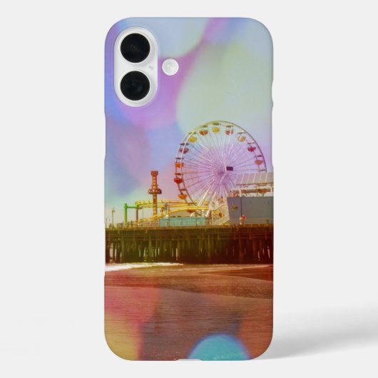 ブレカラフルリ《写真》ぼけ味サンタモニカ埠頭 Case-Mate iPhoneケース (裏面)