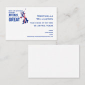 ブレキシット素晴らしイギリスヨーロッパ 名刺 (正面/裏面)