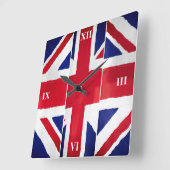 ブレキシット英国 スクエア壁時計 (傾斜)