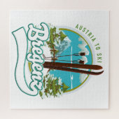 ブレゲンツオーストリアからスキーロゴ ジグソーパズル (横)