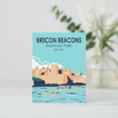ブレコンビーコンズナショナルパークカーフィリーキャッスル ポストカード (スタンド正面)