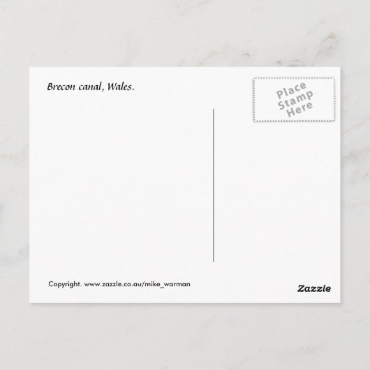 ブレコン運河 ポストカード (裏面)