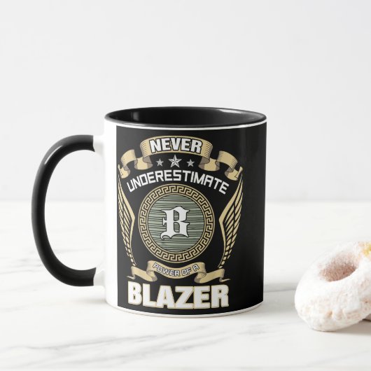 ブレザーの力は過小評価するな マグカップ (ドーナツ)